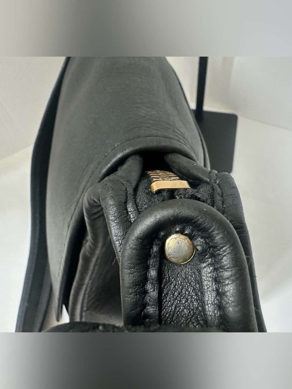 Vintage Coach Patricia’s Legacy Saddle Bag 90’s Black Leather 9951 Flap EUC - Picture 14 of 17